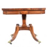 George IV mahogany card table,