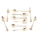 Collection of silver spoons