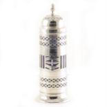 Edwardian silver 'lighthouse' caster, William Mammatt & Son, Sheffield 1907