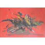 Lucette de la Fougere, A pair of abstract works, Pheasant Aftermath 1 and Aftermath 2, mixed