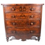 Victorian mahogany bowfront chest of drawers,