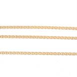 A 9 carat yellow gold necklace and bracelet.