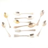 Collection of silver spoons