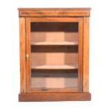 A Victorian rosewood and stained wood vitrine