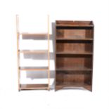 An oak open bookcase,