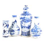 A collection of Chinese blue and white porcelain