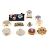 A tray of collectables, to include an opal dress ring.