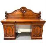 A Victorian mahogany twin pedestal chiffonier