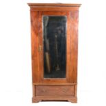 An Edwardian mahogany wardrobe,