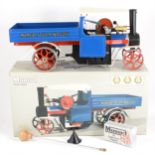 Mamod live steam; SW1 steam wagon engine, blue body, boxed