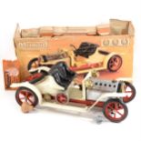 Mamod live steam; SA1 steam roadster model engine, with steering pole, fuel tablets, boxed.