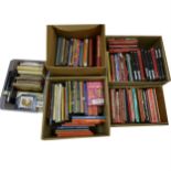Film, music and cinema books; a large collection, including annuals, five boxes.