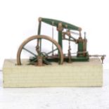 A well engineered beam engine; 1inch scale live steam model of the 'Sanderson' beam engine