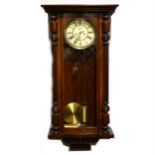 A walnut cased Vienna wall clock, by Gustav Becker