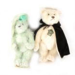 Moden Steiff 'Phantom of the Opera' bear, unboxed, and a Merrythought 'Queen Mother' bear, boxed