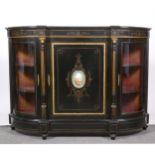 A Victorian ebonized credenza