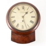 A Victorian mahogany drop dial wall clock, G Blackie, 392 Strand, London