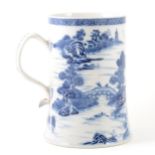 A Chinese blue and white export porcelain mug, Qianglong