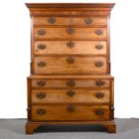 A George III mahogany chest on chest