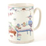 A Chinese porcelain mug, Qianlong