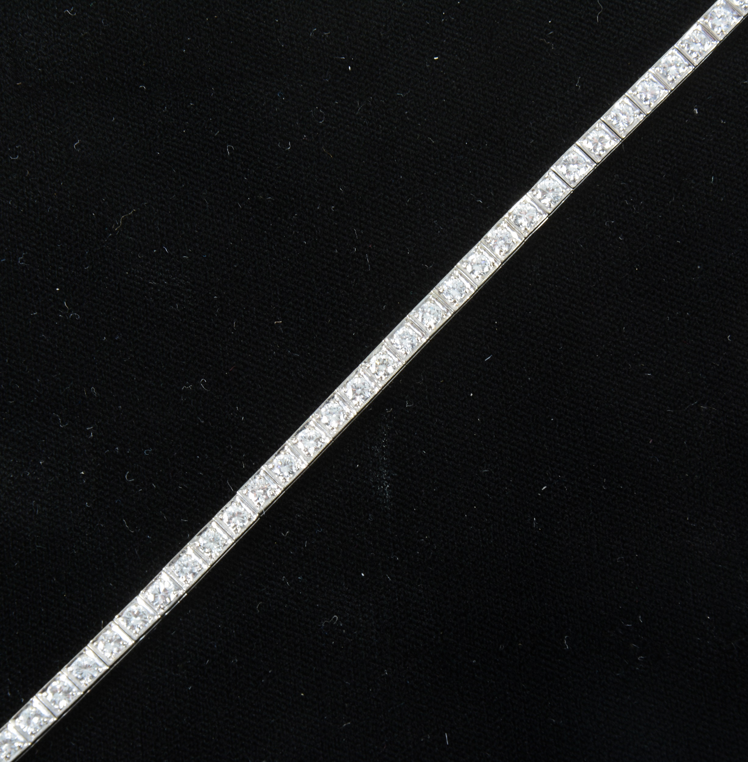 A diamond line bracelet..