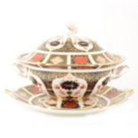 A Royal Crown Derby covered soup tureen and stand, 2005-6
