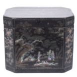 A Chinese lacue-burgaute box, probably Jiaqing