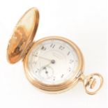 American Waltham - a small yellow metal full hunter pocket watch