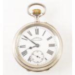 Marks & Co. Ltd Bombay & Poona - a white metal open face pocket watch