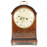 A Regency mahogany bracket clock