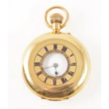 G&T Young - a small 18 carat yellow gold demi hunter pocket watch.