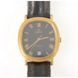 Omega - a gentleman's gold-plated De Ville wrist watch.