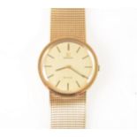 Omega - a gentleman 9 carat yellow gold De Ville bracelet watch.