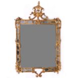 A George II style carved gilt wood and gesso pier glass