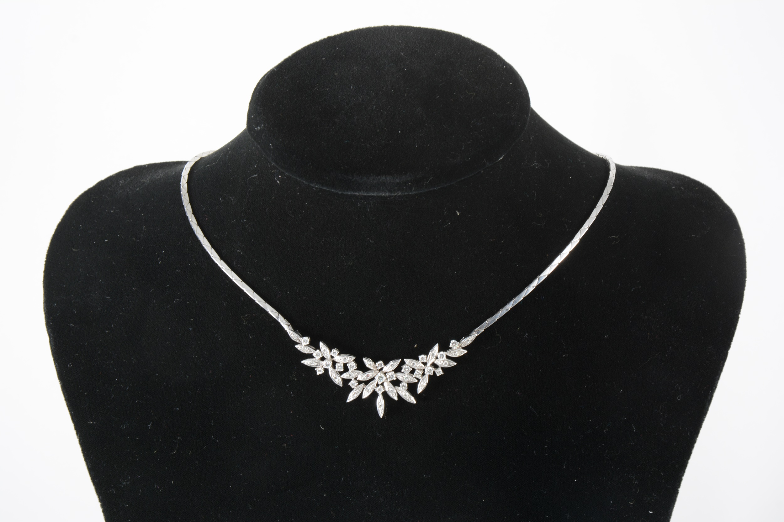 A diamond set necklace. - Image 2 of 2