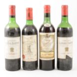 Ch Rauzin Gassies, Margaux, 1966; Ch Langoa-Barton, St Julien, Ch La Tour, St Bonnet, Medoc, 1967.