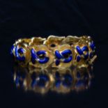 A mid 19th Century yellow metal and enamel bracelet.