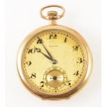 Longines - an open face pocket watch with masonic emblem