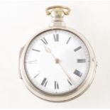 A silver pair case pocket watch.