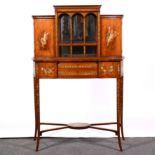 An Edwardian painted satinwood side cabinet