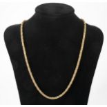 A 9 carat yellow gold chain necklace.