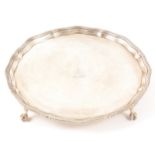 A Victorian silver salver, Thomas Bradbury & Sons, London 1899