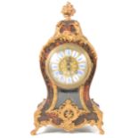 A French Boulle-effect balloon shape mantel clock