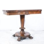 Victorian rosewood card table