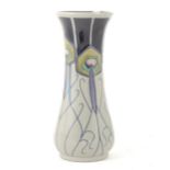A 'Peacock Parade' design vase by Moorcroft pottery vase, 2012,
