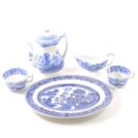 A quantity of blue and white tableware, mostly Copeland Spode's Italian