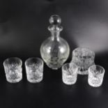 A collection of cut crystal glass, including Stuart, Edinburgh, Galaxy and Krosno