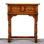 A reproduction oak side table, by Ellis Furniture Makers, Ipswich