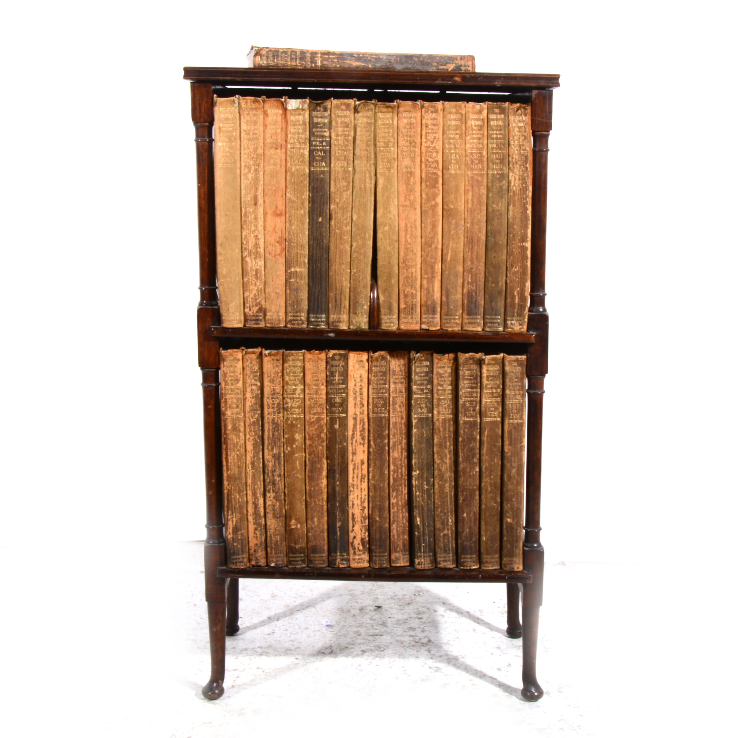 An Edwardian mahogany book stand/ side table