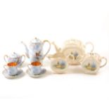 Japanese egg-shell porcelain coffee set, and a Sadlers part tea set